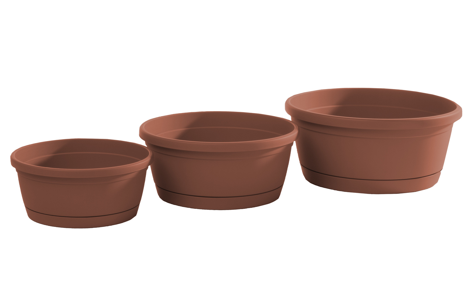 Libis Plant Bowl With Saucer, SM – TerraCotta